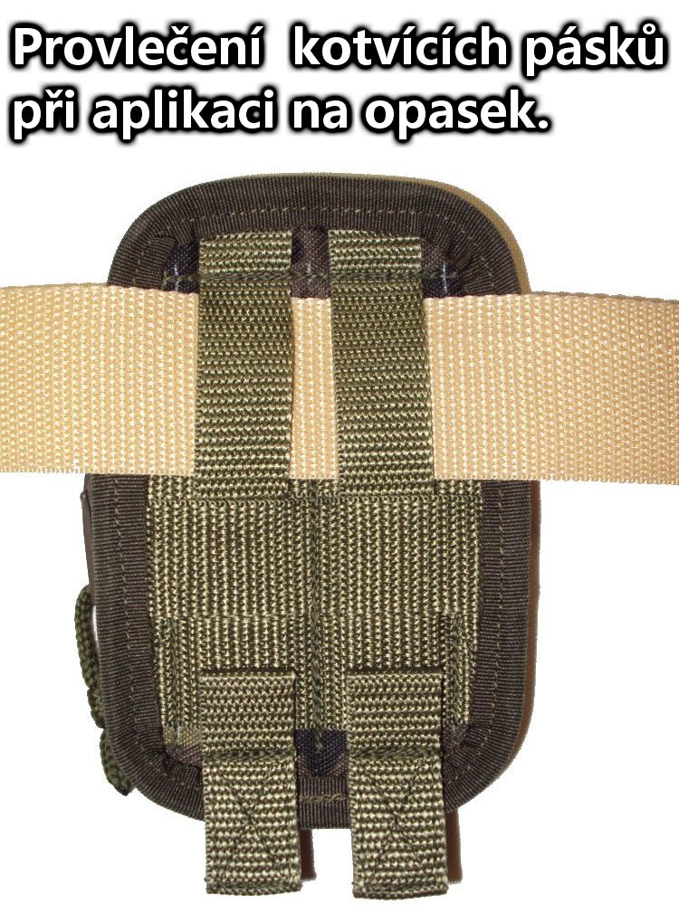 Pouzdro na telefon velké  - zelené olive