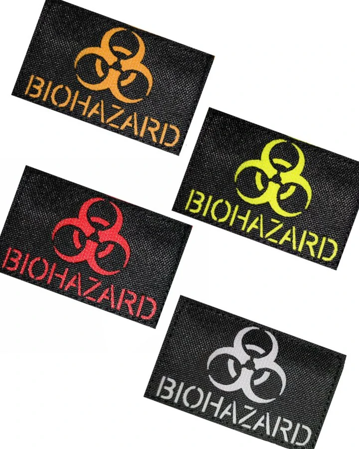 Nášivka Laser Cut - Biohazard 8x5cm - žlutá