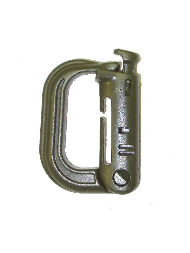 Plastová karabina Grimlock Khaki zelená
