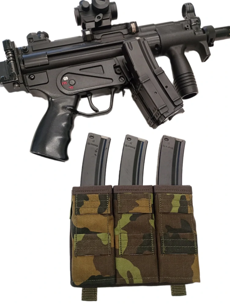 Fast kydex samosvorná troj sumka EVO 3 scorpion / MP5 / MP7 molle - černá