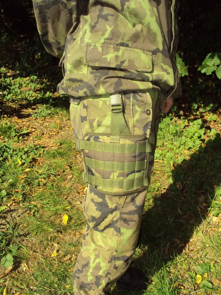 Stehenní nosič pro molle zelený