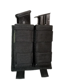 Samosvorná fast kydex dvoj sumka na pistolový zásobník - černá