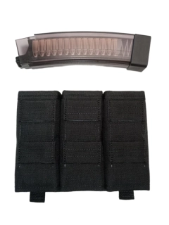 Fast kydex samosvorná troj sumka EVO 3 scorpion / MP5 / MP7 molle - černá
