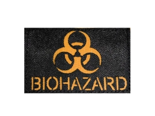 Nášivka Laser Cut - Biohazard 8x5cm - písková