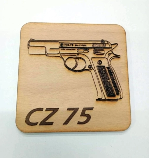 Dřevěný podtácek cz75