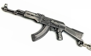 Kovový přívěšek AK - 6cm